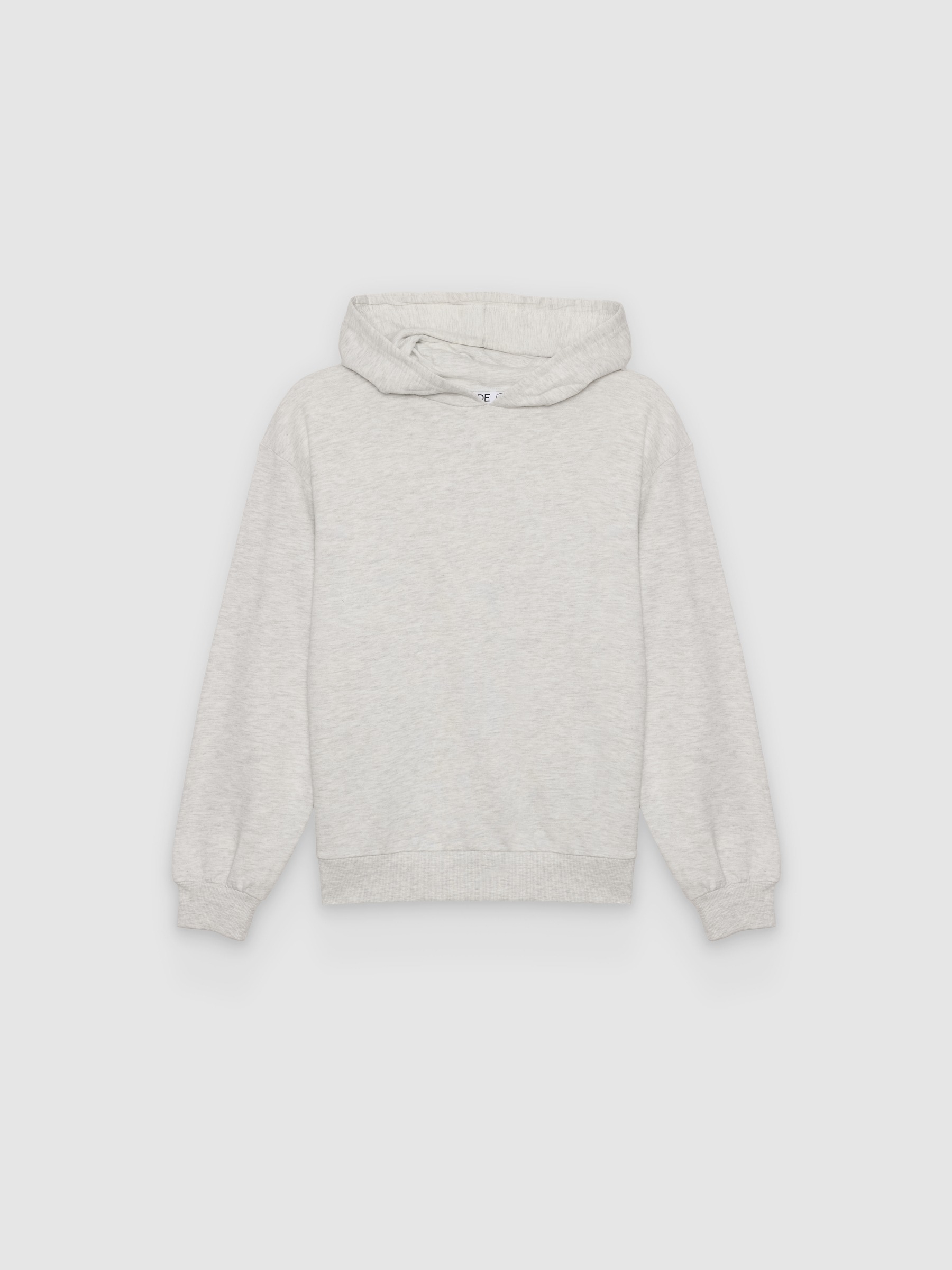  Soft hoodie sweatshirt light melange front view
