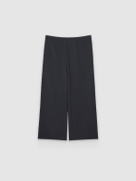 %Pto% Basic culotte pants dark grey front view