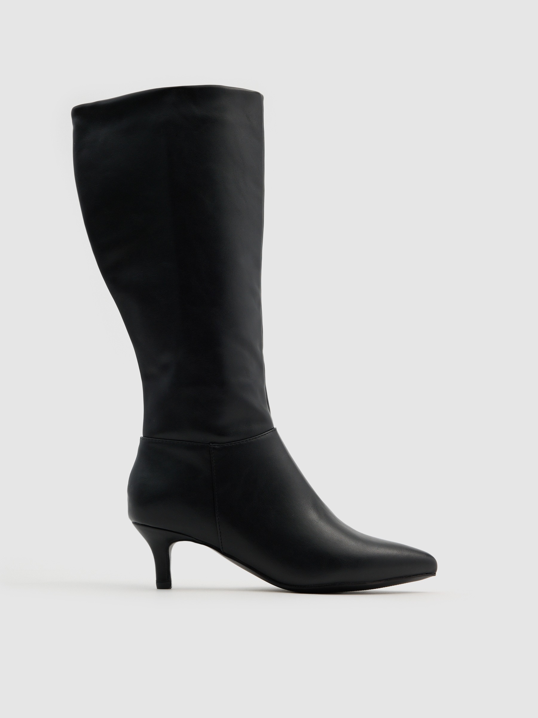 High heel boots black