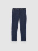 %Pto% Pantalón chino tejano slim azul vista frontal