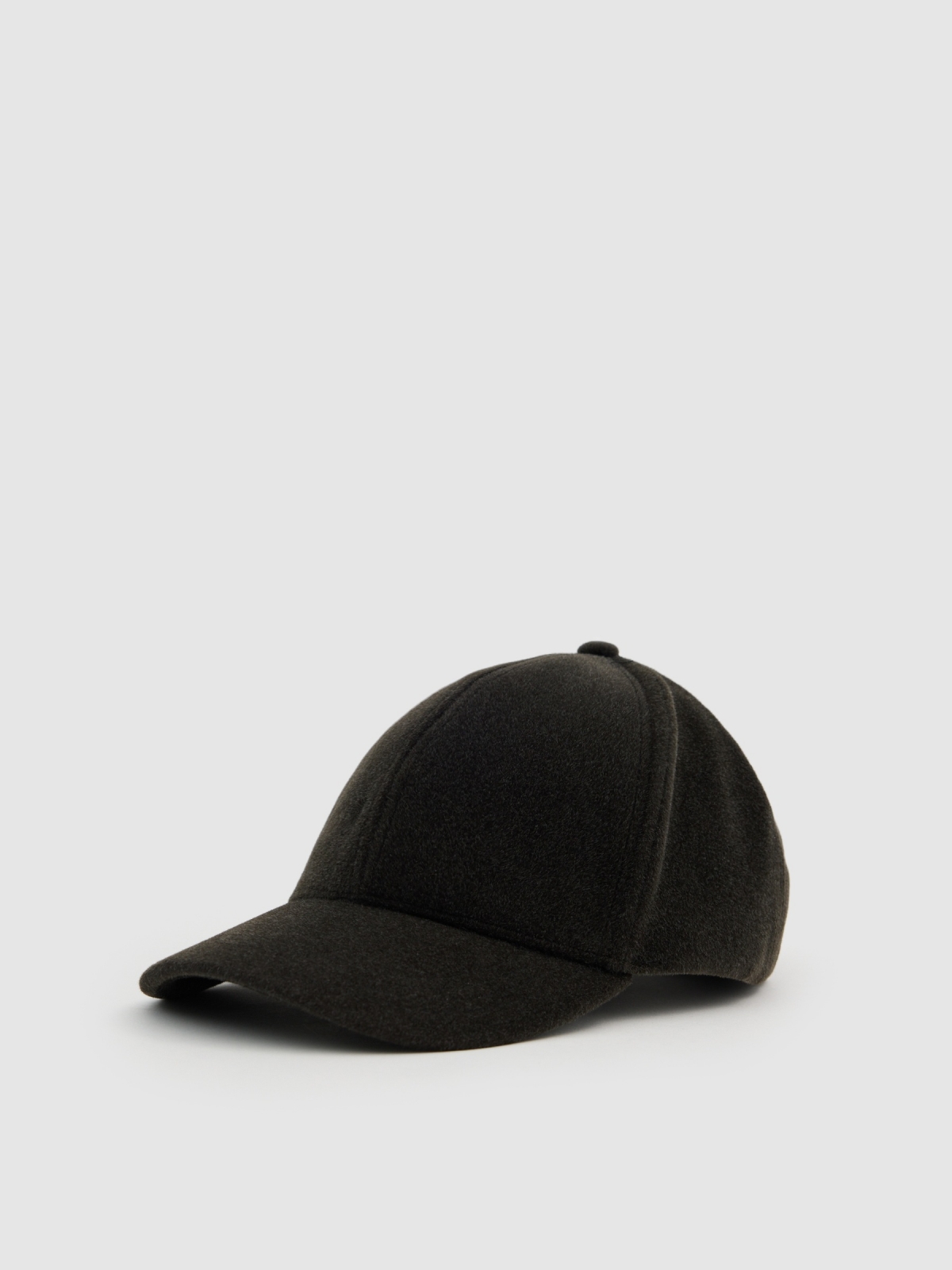 Gorra baseball microfibra gris vista lateral trasera 45º