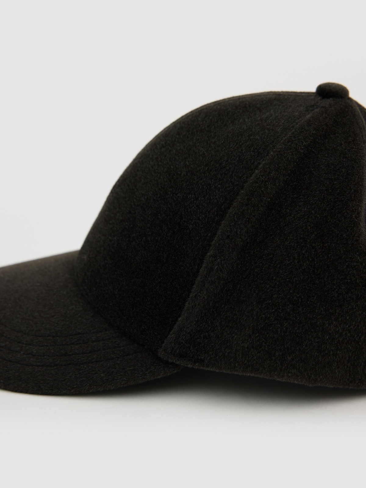 Gorra baseball microfibra gris vista detalle