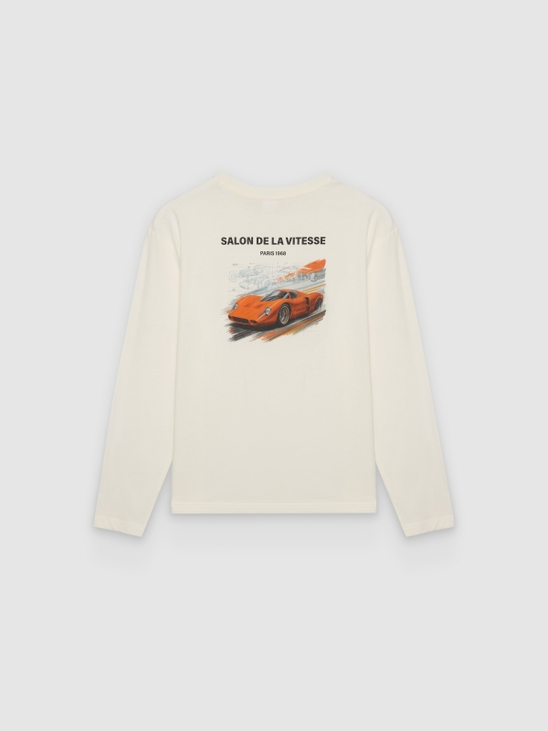 Camiseta Paris 1968 crudo vista trasera