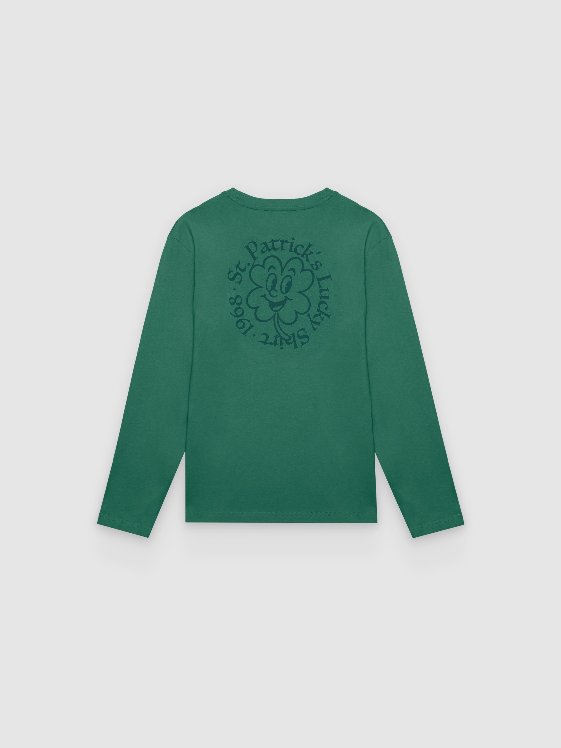  Camiseta manga larga st patricks verde vista frontal