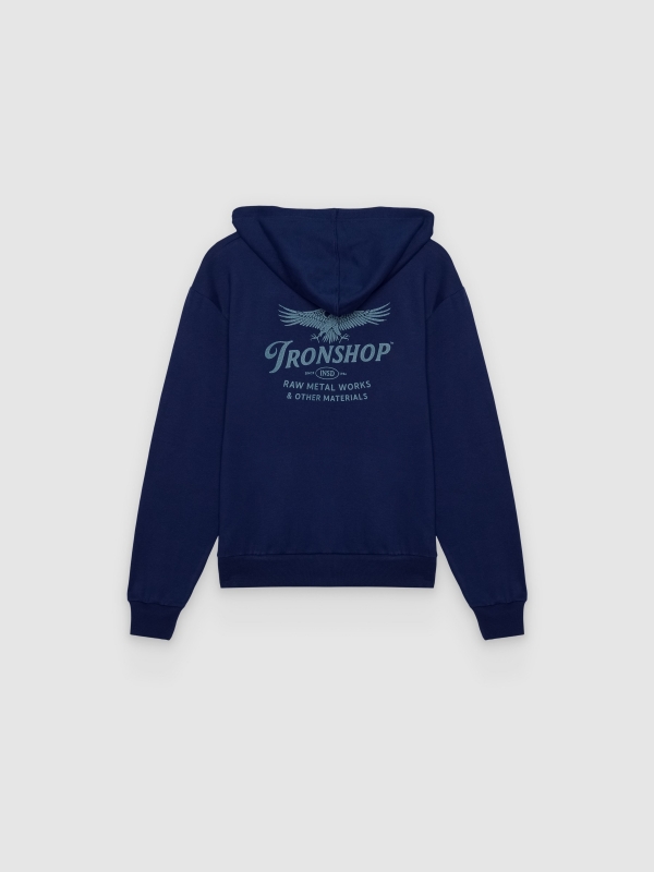Ironshop Hooded Jacket navy back view