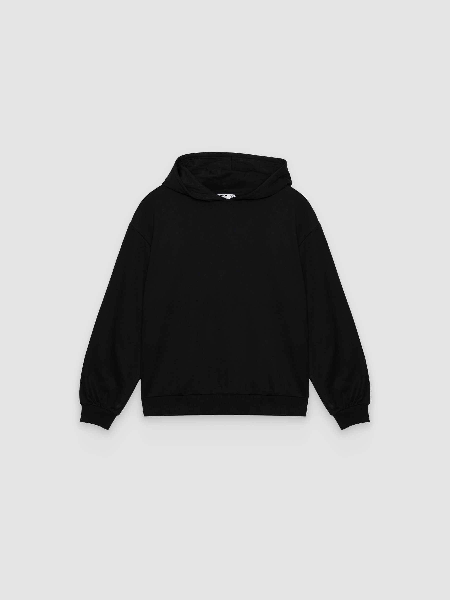  Soft hoodie sweatshirt black front view