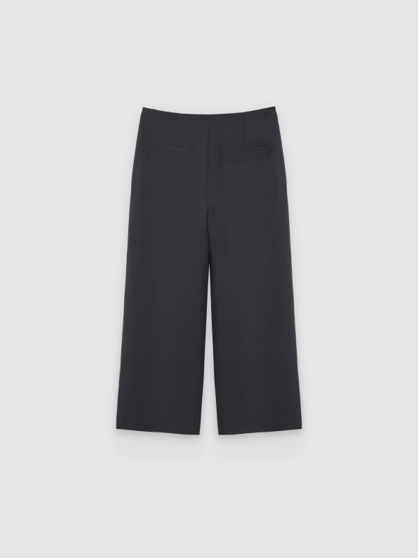 Pantalón culotte básico gris oscuro vista trasera