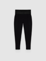 %Pto% High-waisted push-up leggings black front view