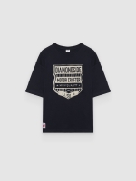 %Pto% Camiseta estampado motor crafter azul marino vista frontal