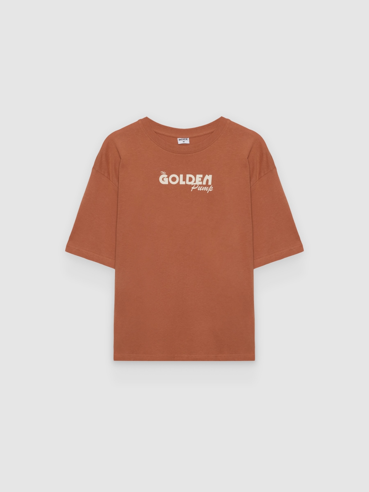 %Pto% Camiseta oversize golden teja teja vista frontal