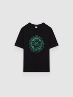 %Pto% Oversize hooligans T-shirt black front view