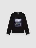 %Pto% Long sleeve motor 1972 t-shirt black front view