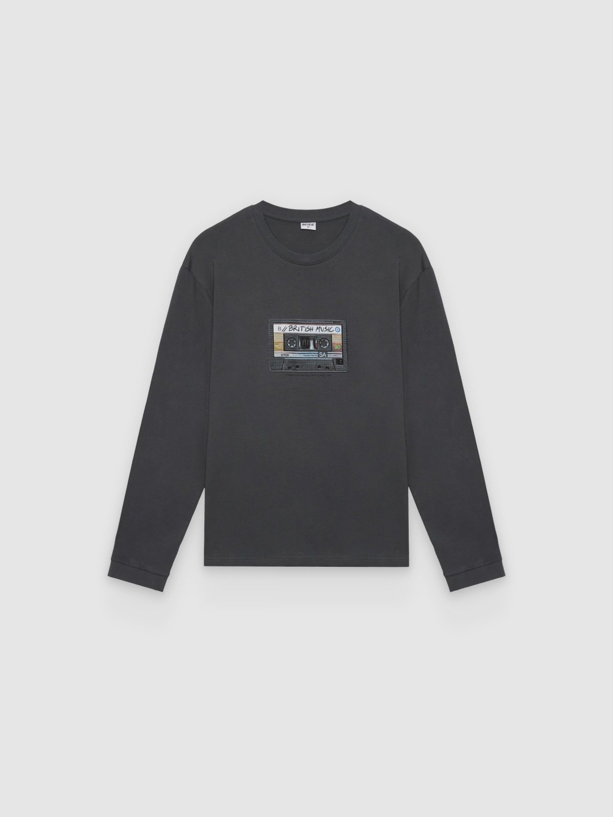 %Pto% Camiseta british music azul marino vista frontal