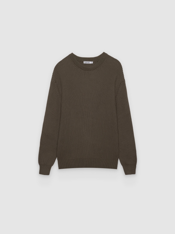 Ribbed structure sweater