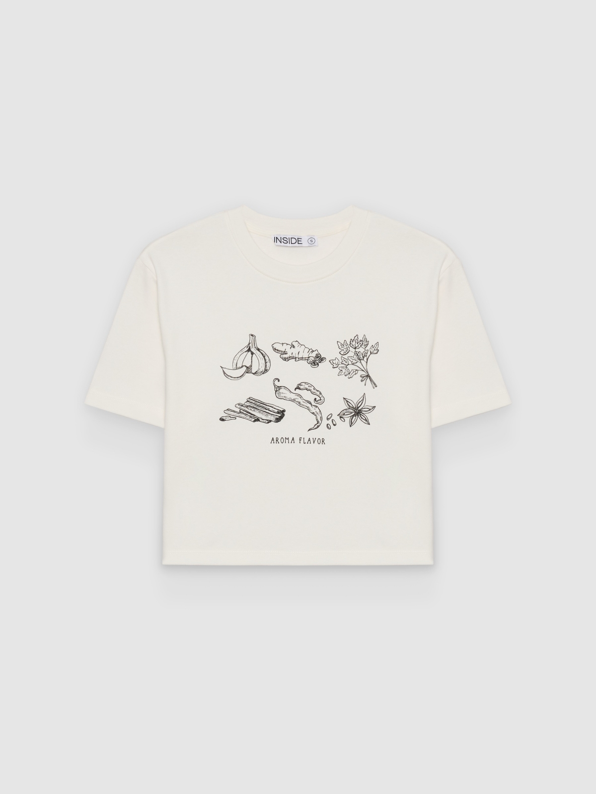 T-shirt manga curta estampada
