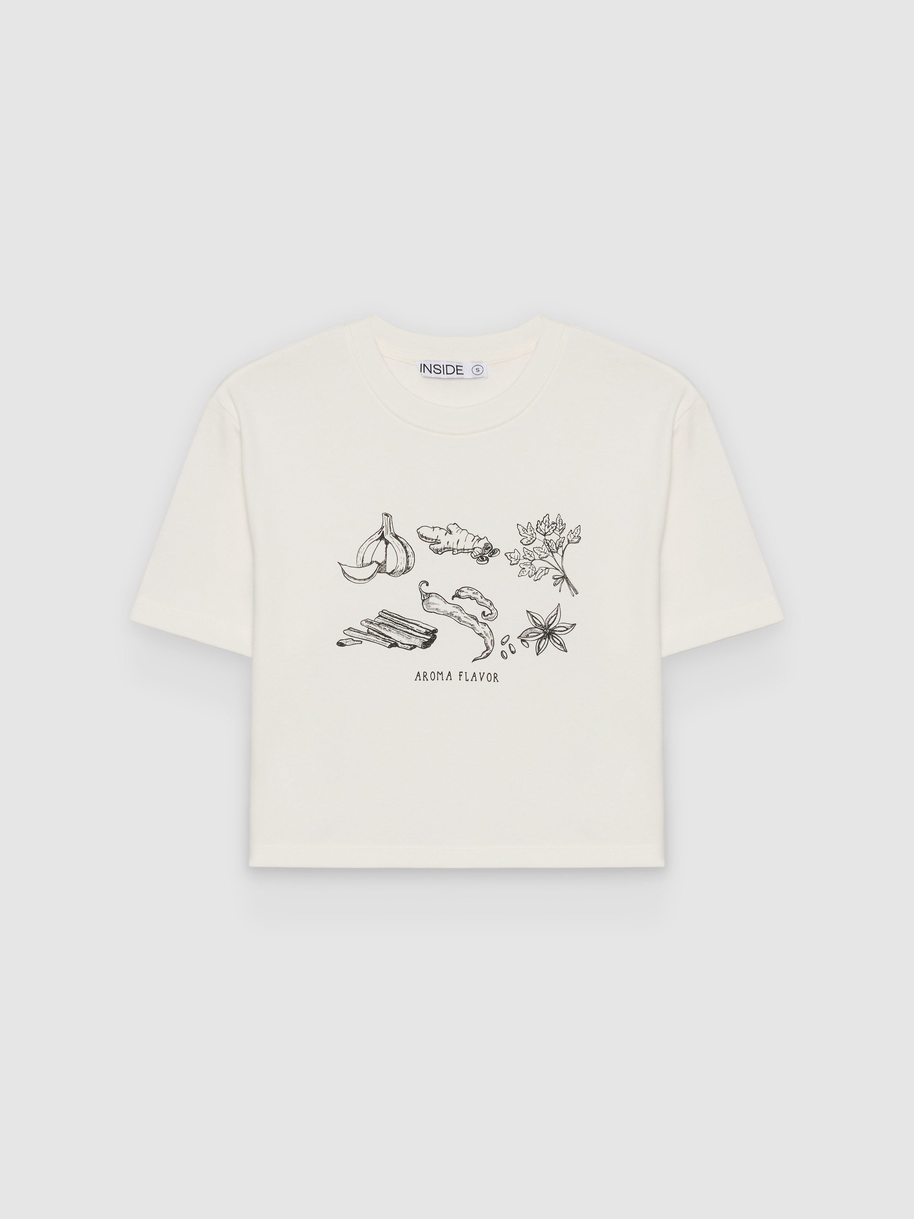 T-shirt manga curta estampada