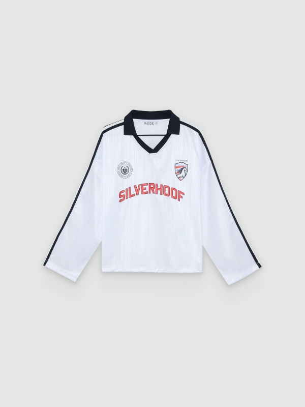  Oversized lettering sports T-shirt white front view