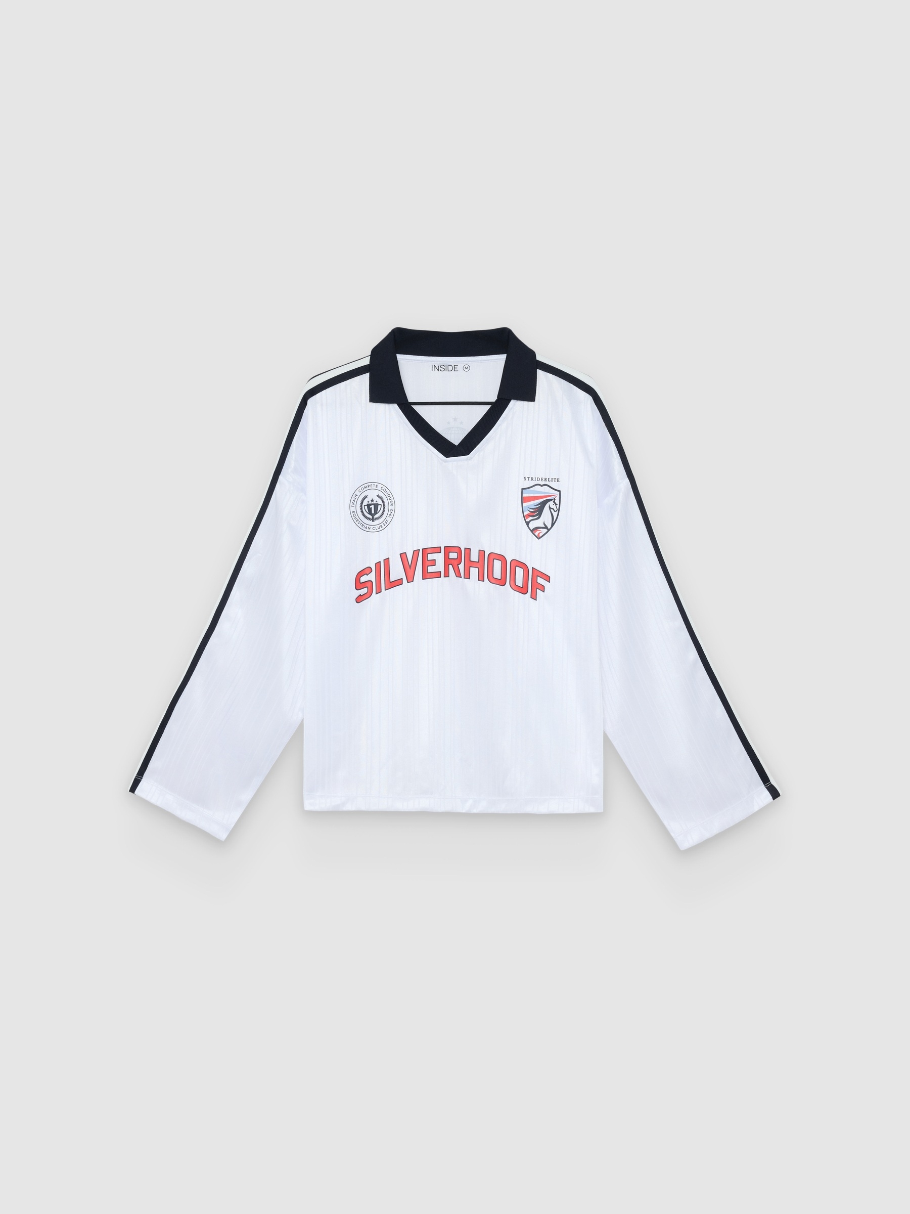  Camiseta deportiva lettering oversized blanco vista frontal