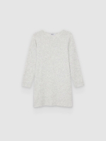 %Pto% Basic knit mini dress off white front view