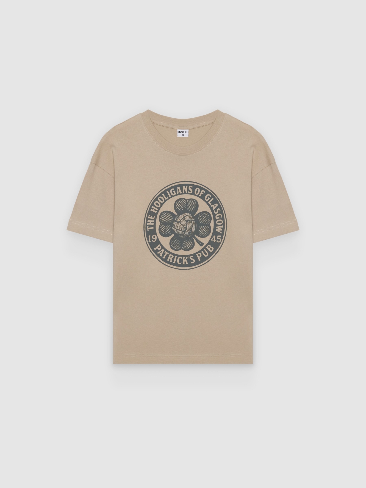 %Pto% Oversize hooligans T-shirt raw front view