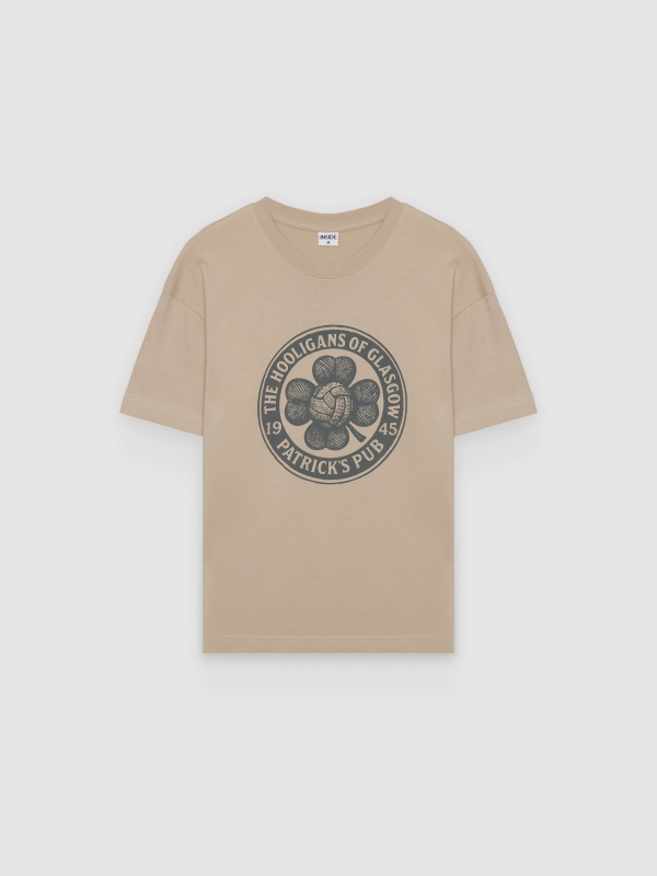  Oversize hooligans T-shirt raw front view