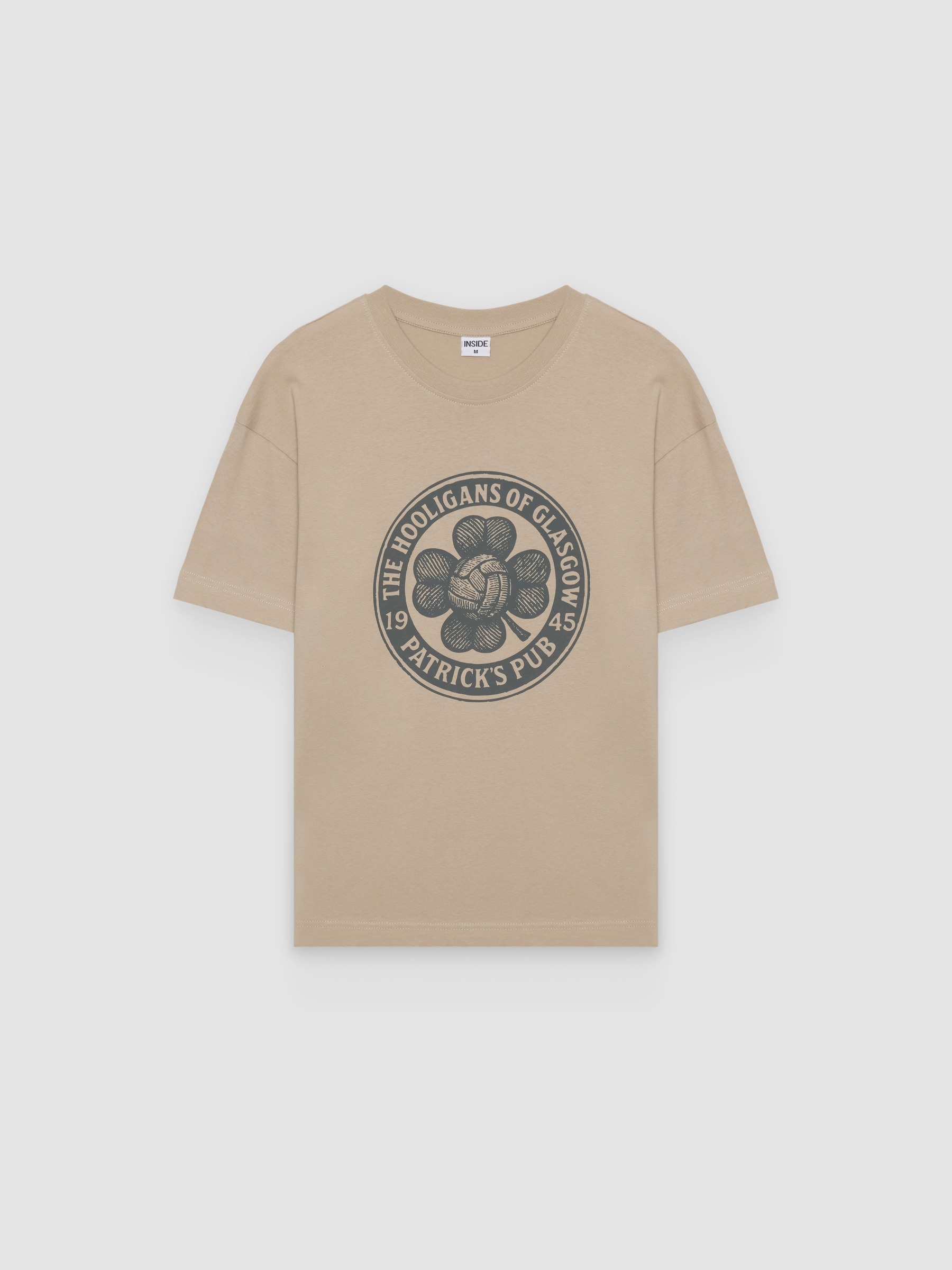  Camiseta oversize hooligans crudo vista frontal