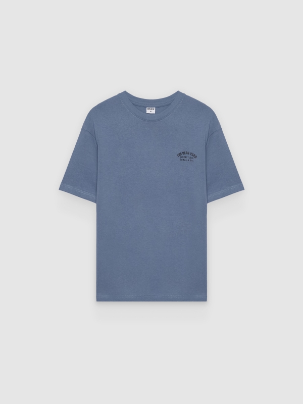  Camiseta the bean yard azul vista frontal