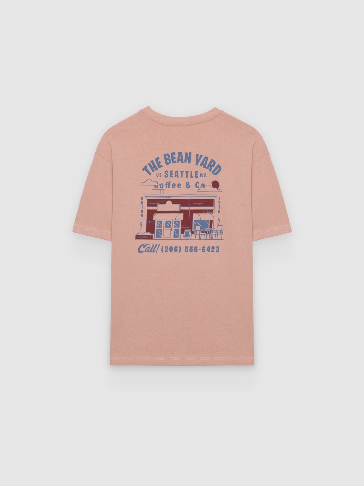 The Bean Yard T-shirt nude pink back view