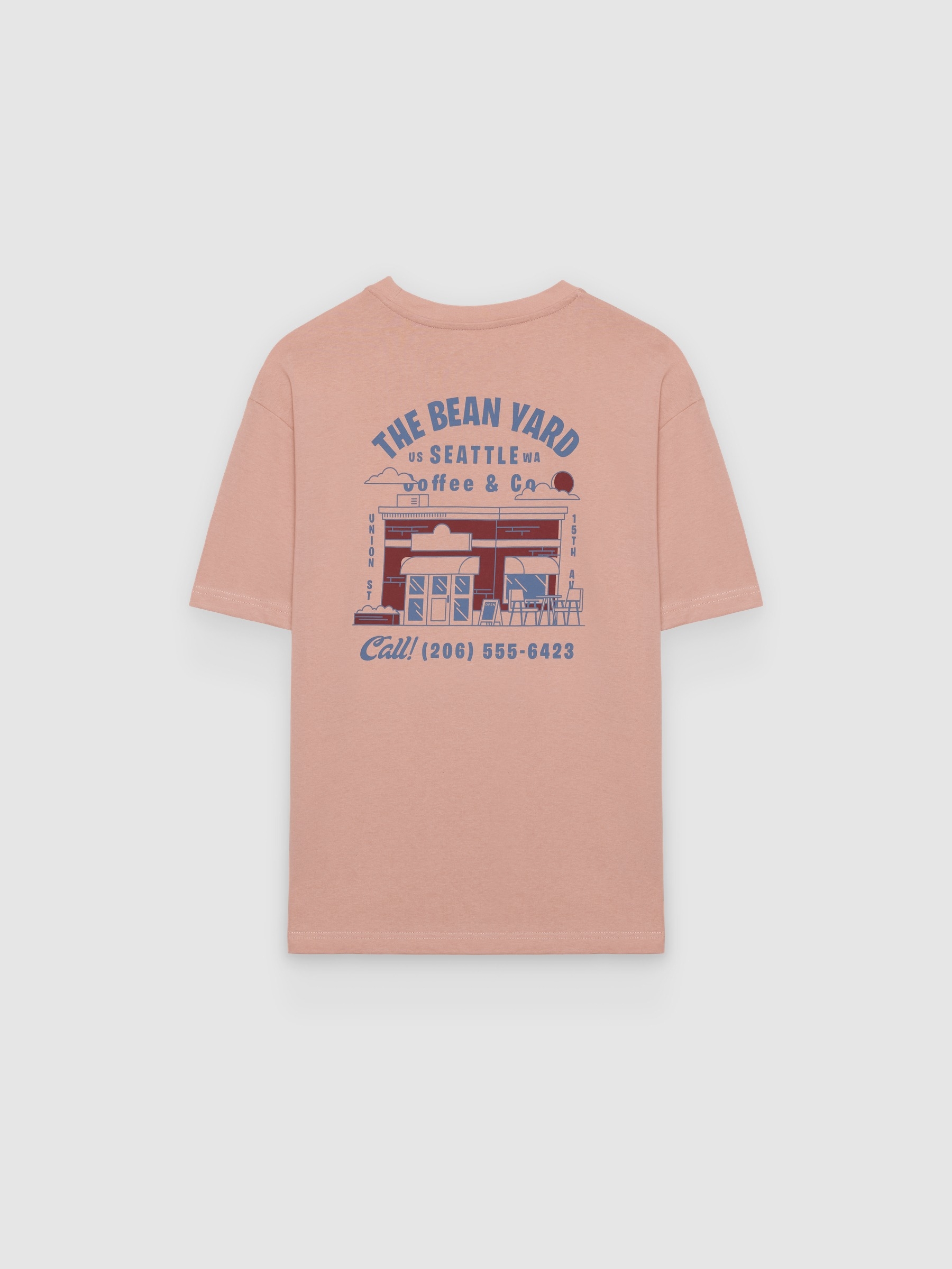  Camiseta the bean yard rosa nude vista frontal