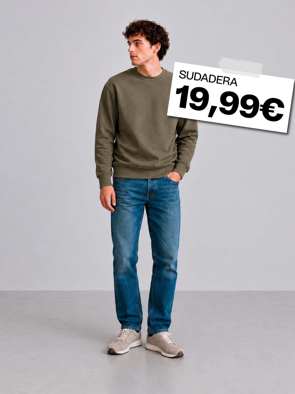 %Extra% %Cover% Moletom básico oversized cinza melange