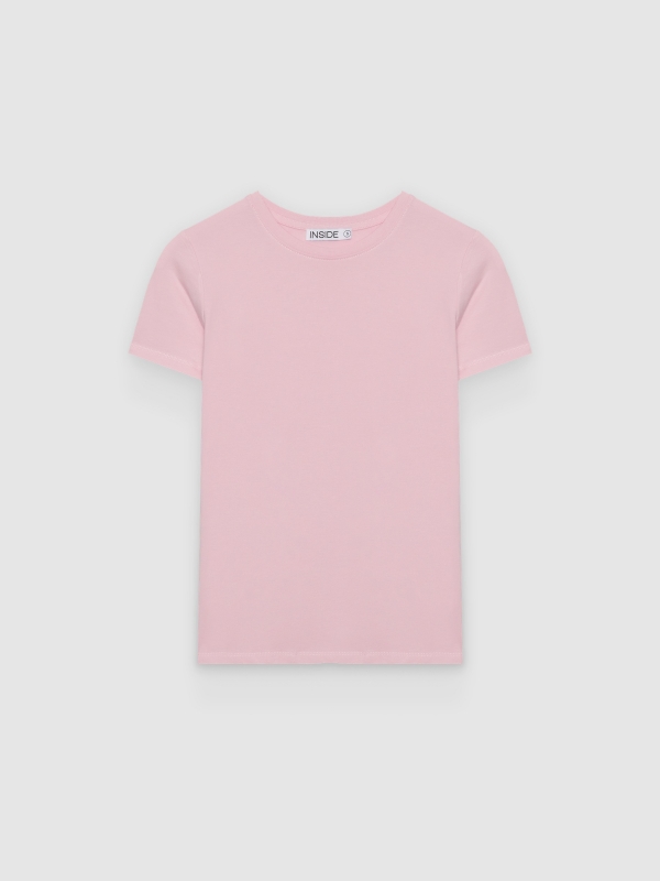  Regular fit modal t-shirt light pink front view