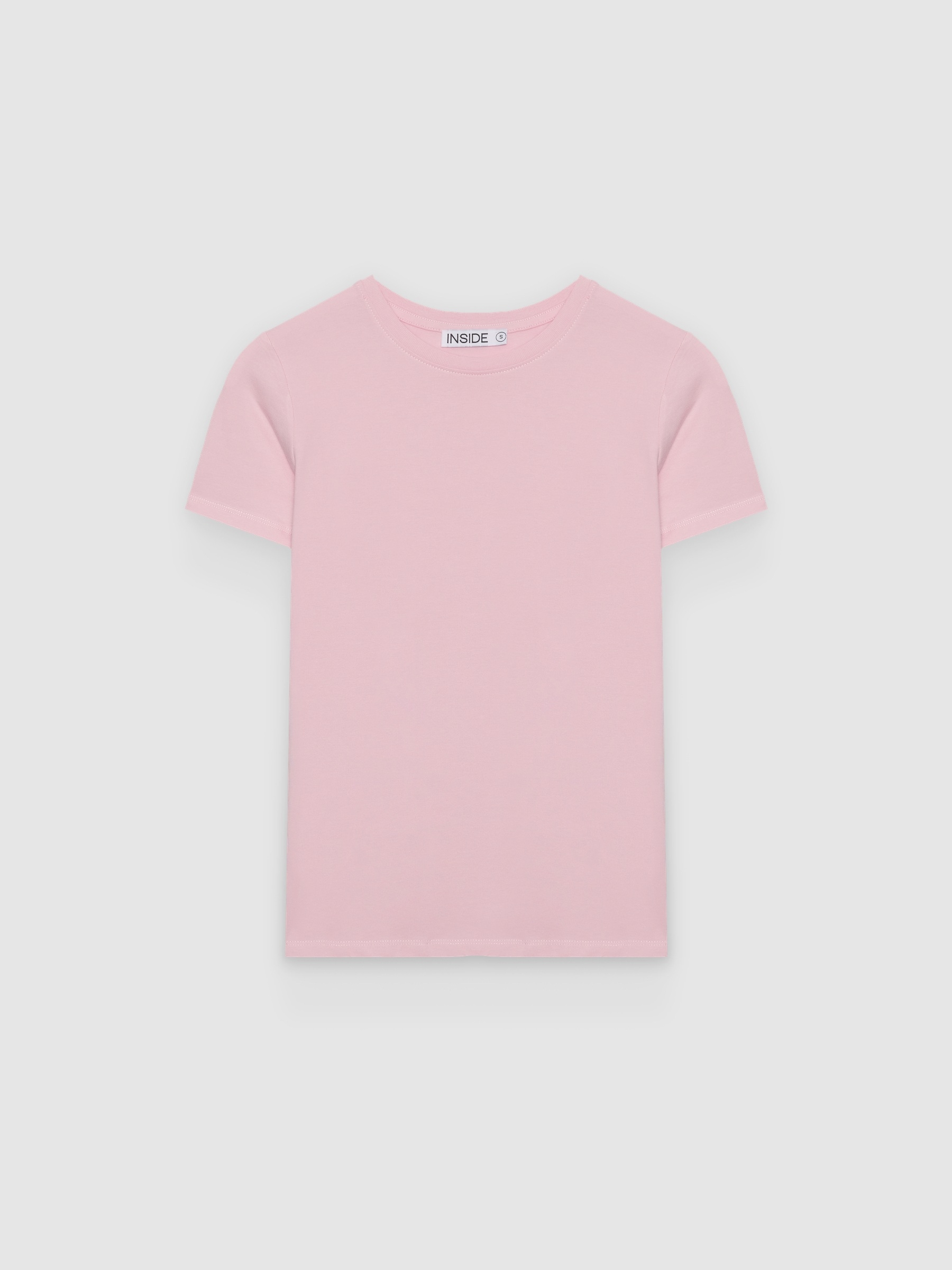  Regular fit modal t-shirt light pink front view
