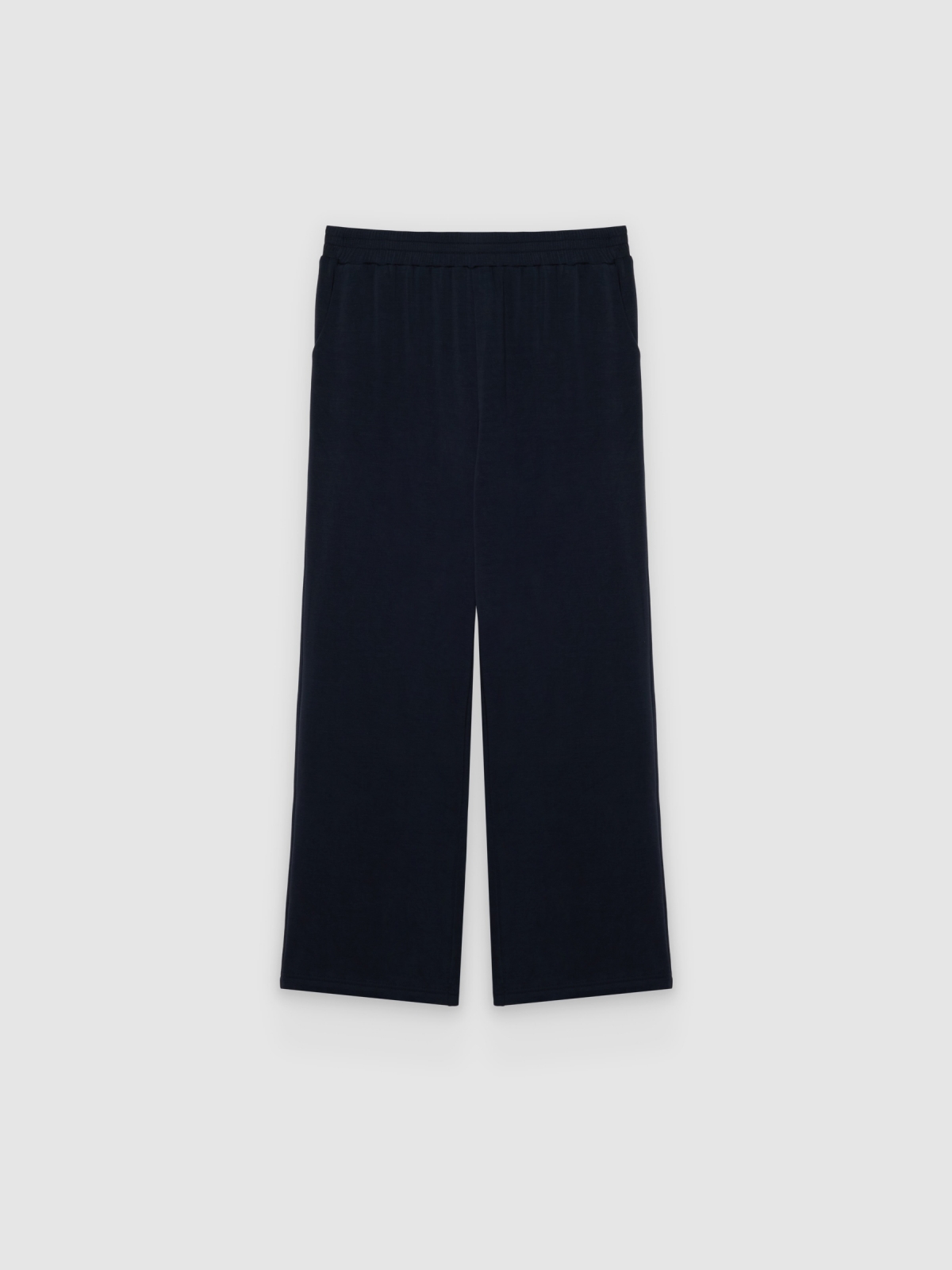 %Pto% Wide-leg sweatpants navy front view