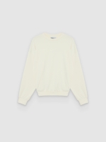 %Pto% Moletom básico quadrado com gola redonda off white vista frontal