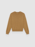 %Pto% Basic boxy crewneck sweatshirt sand front view