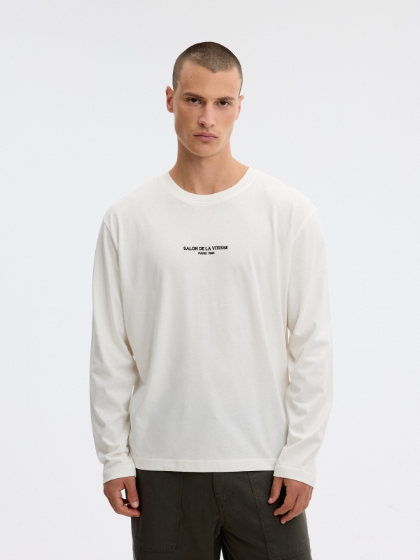 Paris 1968 T-shirt raw middle front view