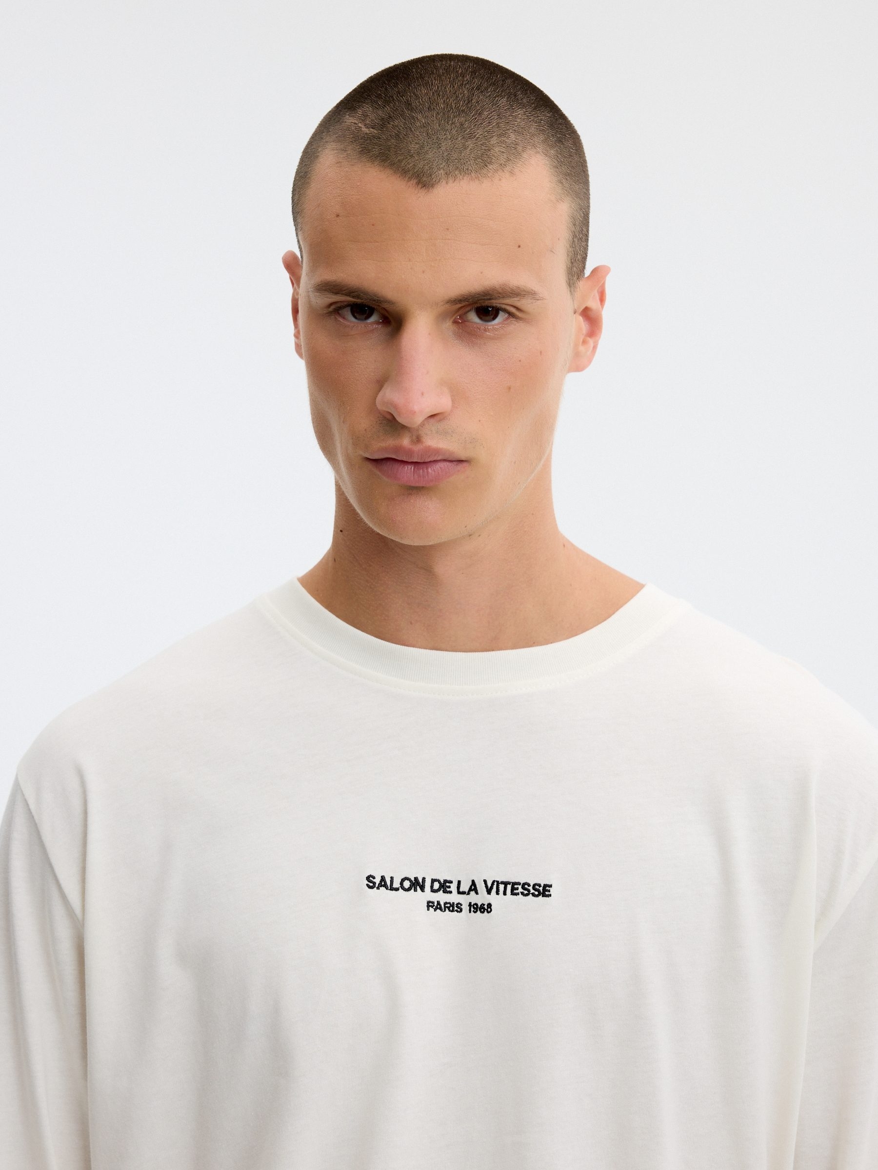 Paris 1968 T-shirt raw middle front view