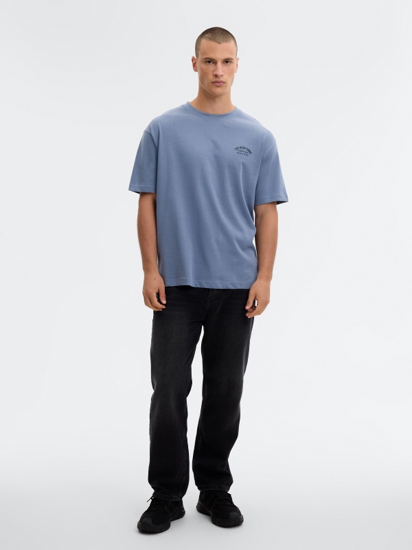 T-shirt The Bean Yard azul vista geral frontal