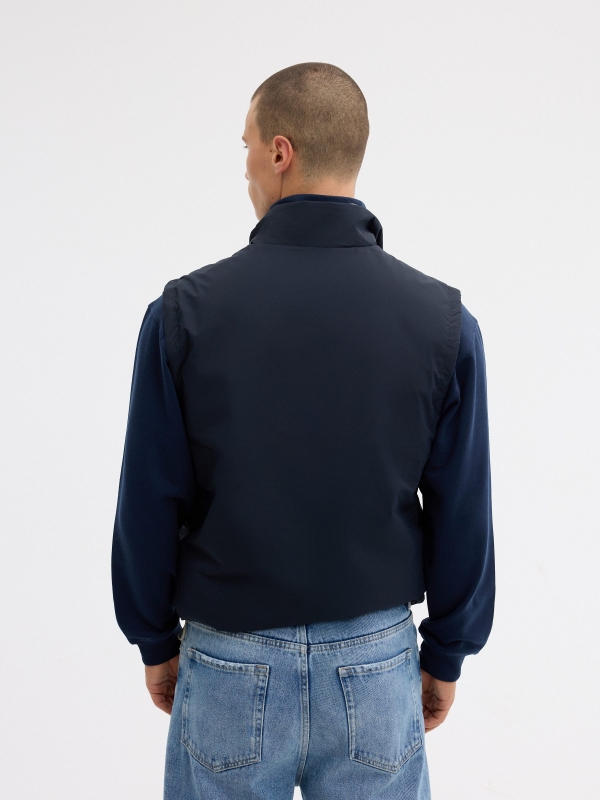 Reversible Vest navy middle back view