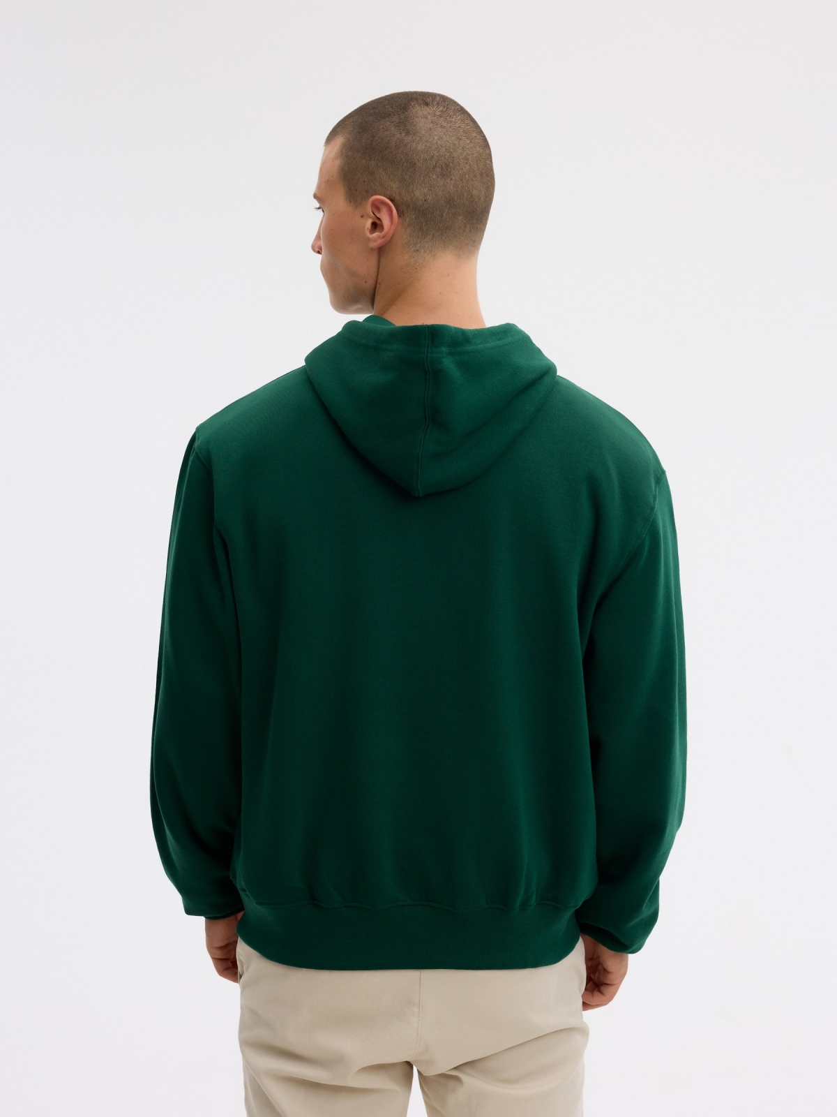 Sudadera capucha Colorado verde oscuro vista media trasera