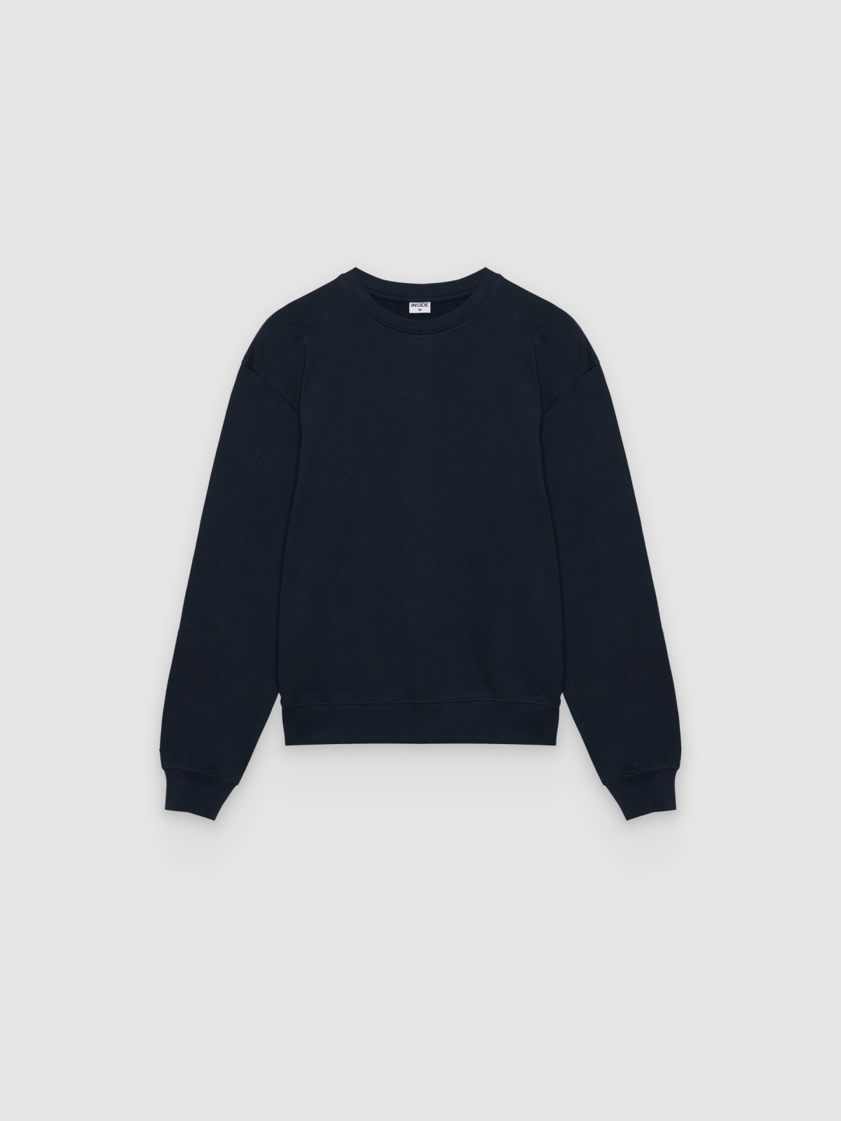 %Pto% Sudadera básica oversize azul marino vista frontal