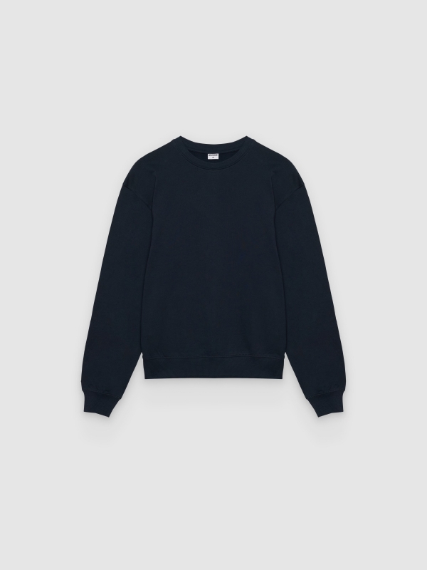  Sudadera básica oversize azul marino vista frontal