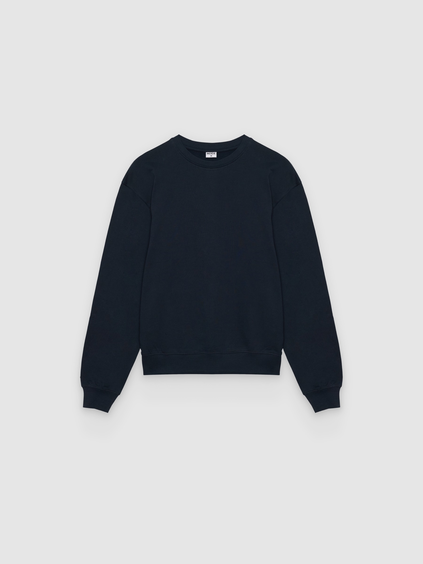  Moletom básico oversized azul marinho vista frontal