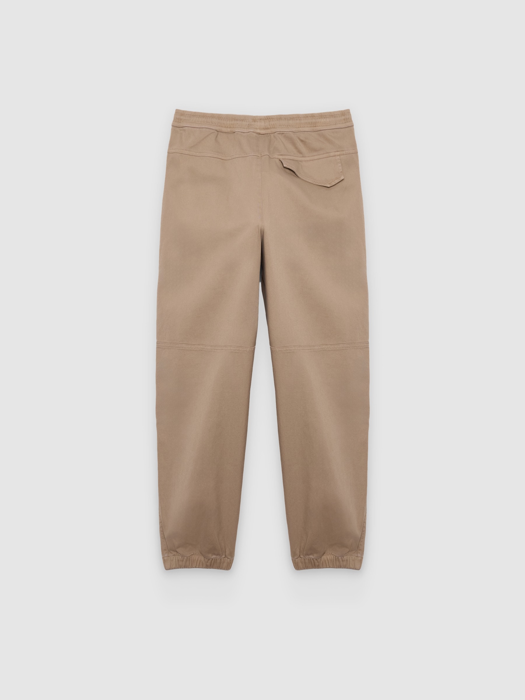 %Pto% Pantalón cargo slim jogger tiro alto beige vista frontal