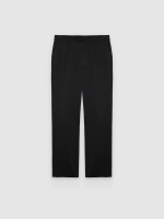 %Pto% High-waisted polyester chino pants black front view