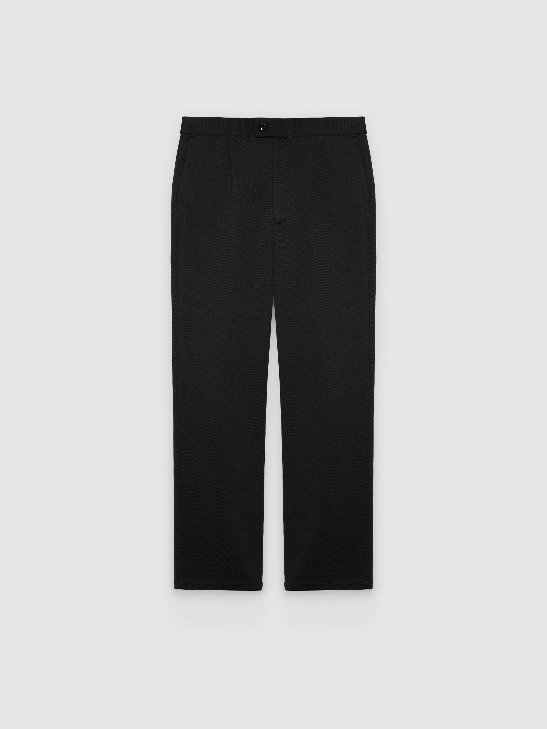 Pantalón chino de poliéster tiro alto negro vista general frontal