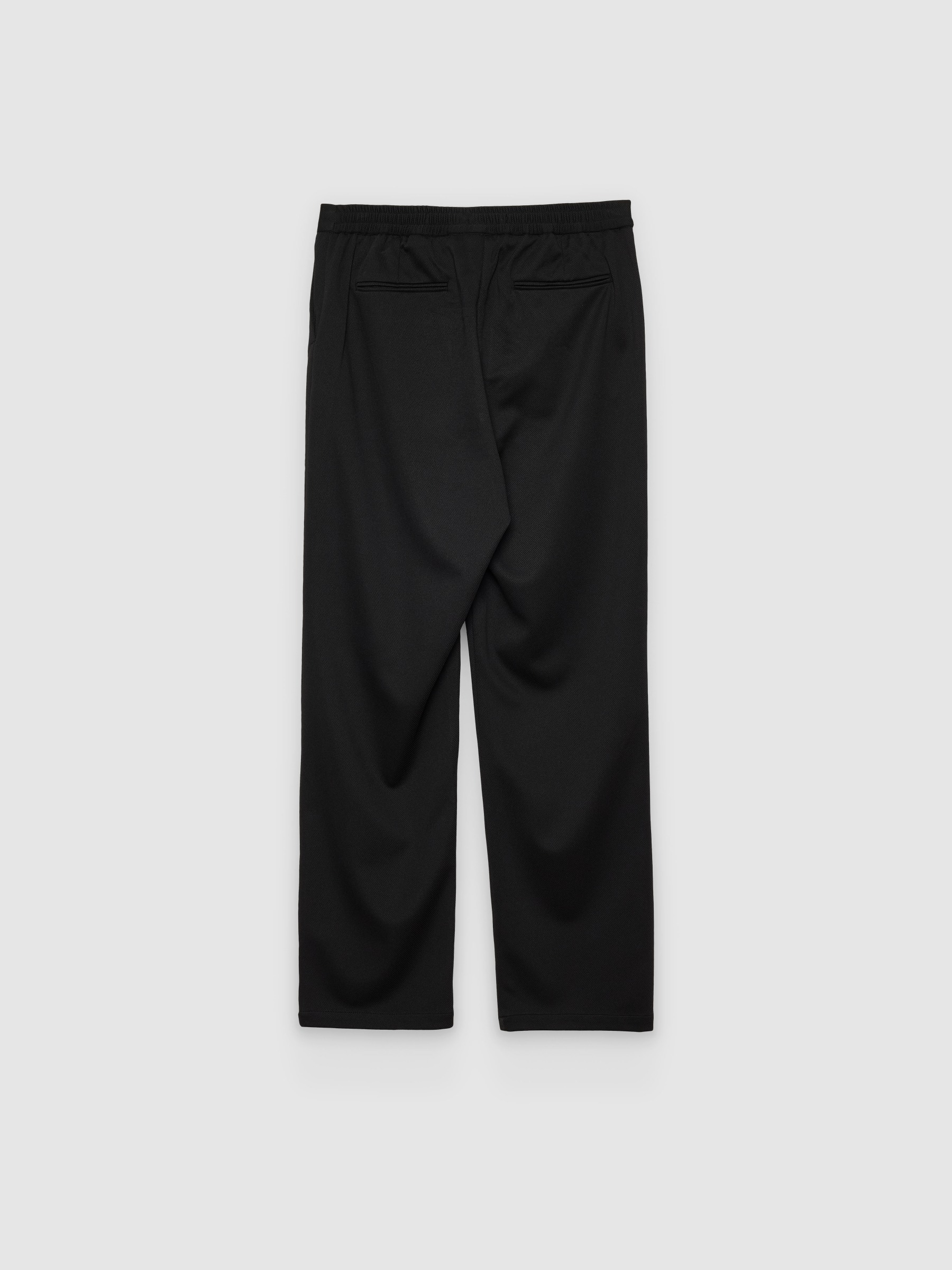 Pantalón chino de poliéster tiro alto negro vista general frontal