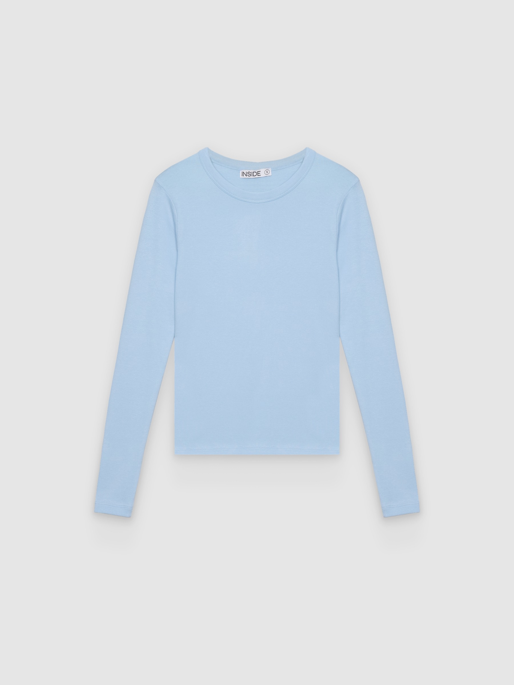 %Pto% Camisola manga longa modal azul claro vista frontal