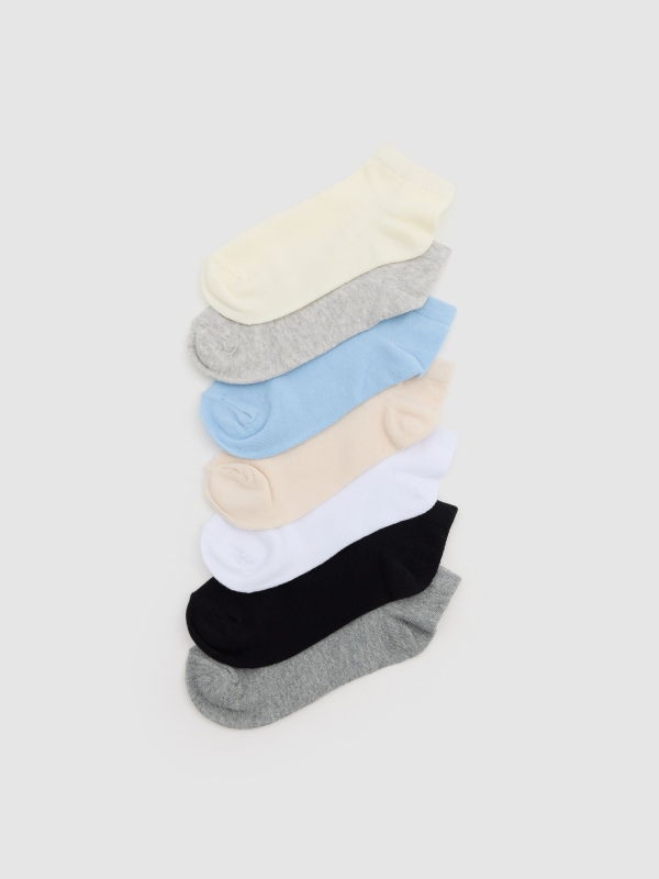 Pack 7 calcetines tobillerosvista media frontal