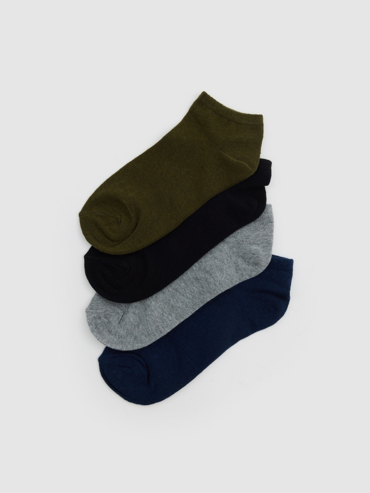 Calcetines tobilleros pack 4vista media frontal